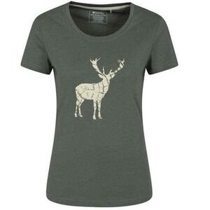 Mountain Warehouse Stag Tee Womens 14‎ NWT UPF 50 Organic Cotton Khaki Green